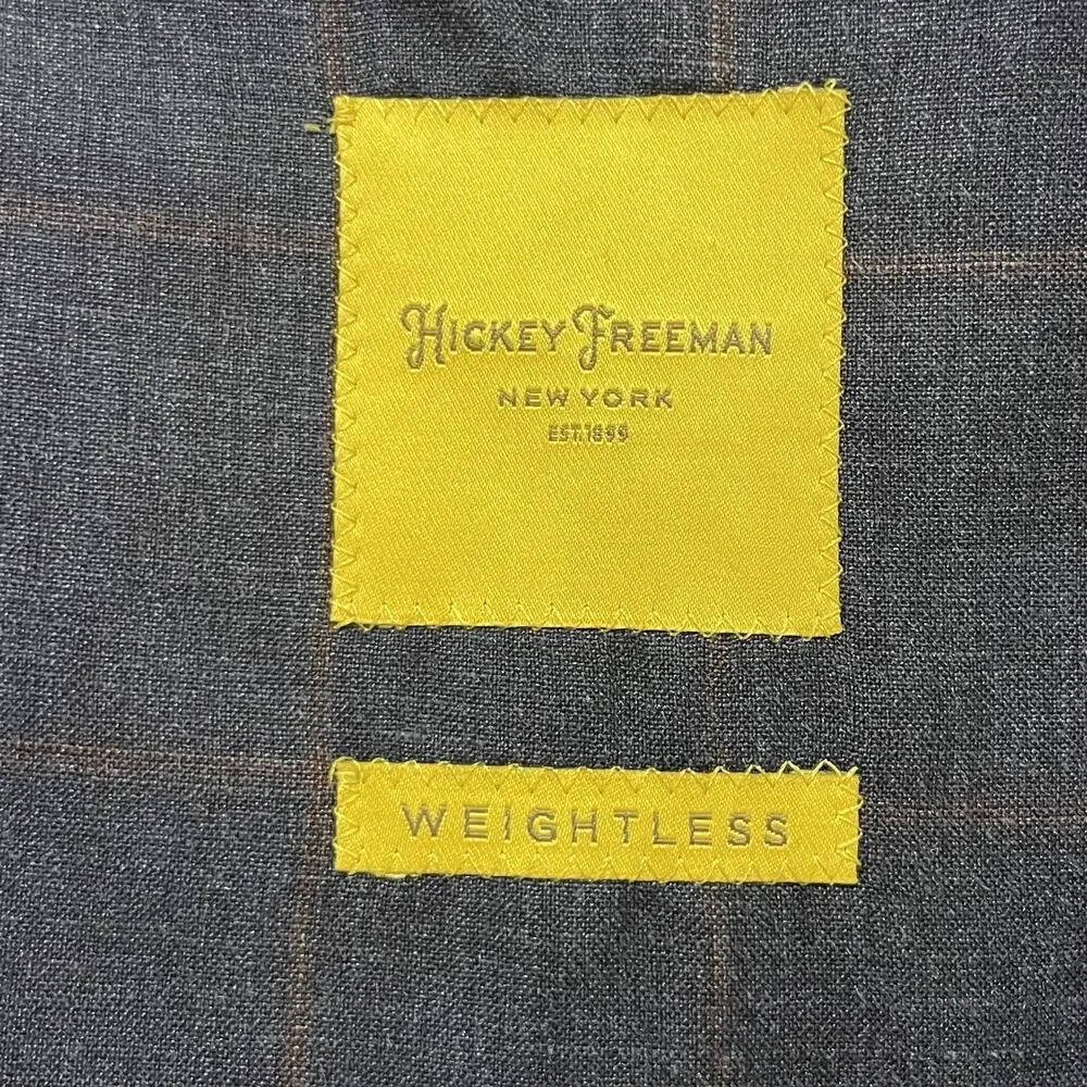Hickey Freeman Sport Coat Men 42 S Navy Woven Weightless Wool Silk Linen Bespoke